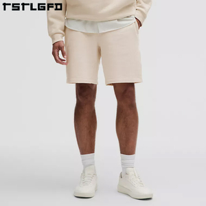 Short d'été personnalisé en polyester recyclé et coton biologique athlétique écologique Short en coton éponge française 100% coton pour hommes - Product Image 4