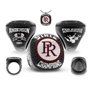 Bagues de championnat de sport en métal émaillé et doré avec logo personnalisé personnalisé - Product Image 3