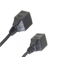 Kabel Ekstensi Patch Panel Mount RJ45 Female ke RJ45 Female CAT5E/CAT6/CAT6A untuk Komunikasi Jaringan