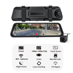 Fotocamera grandangolare 170 gradi per auto HD 1080p per visione notturna cruscotto telecamera Dash Cam per auto Dvr