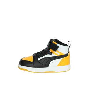 รองเท้าผ้าใบเด็ก Puma รุ่น High Top สีขาวเหลือง ไซส์ 22 รองเท้าทรง Chunky พื้นยางกันกระแทก - Product Image 1