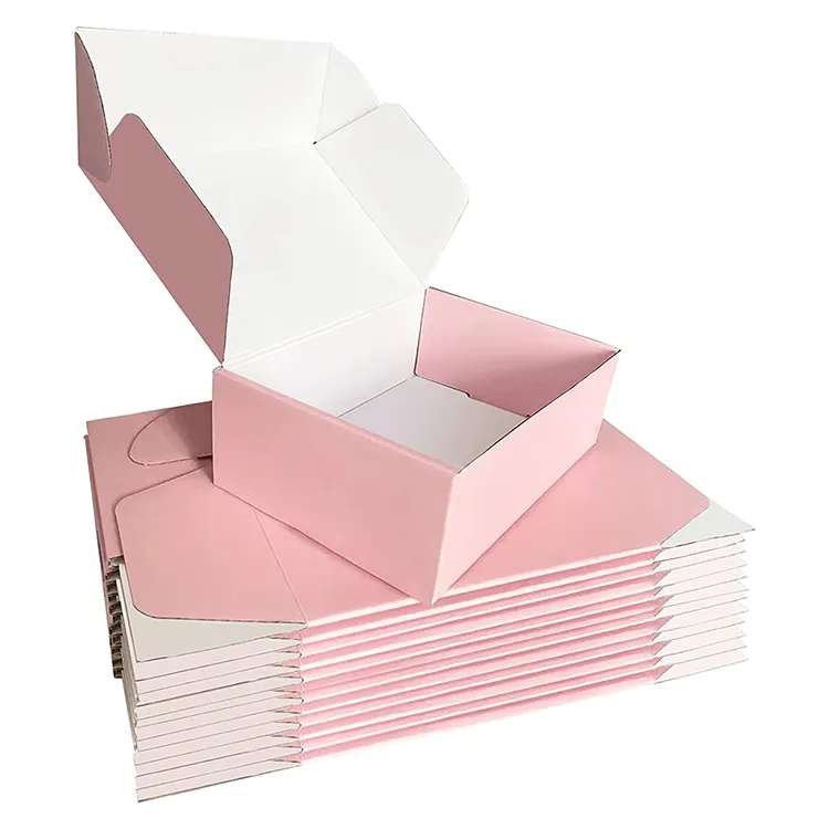 베스트 셀러 맞춤형 인쇄 핑크 배송 상자 골판지 포장 우편물 상자
