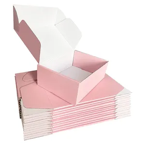 Best Selling Custom Printed Pink Shipping Boxes Corrugated Cardboard Packaging Mailer Box