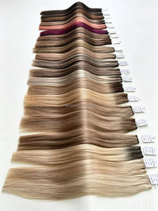 Extensions de cheveux humains vierges doublement étirés Genius Weft, 50g, cheveux naturels bruts, trame fine invisible nouée à la main, prêtes à être expédiées - Product Image 3