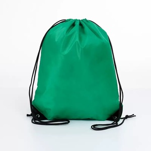 Sac à dos en polyester résistant à l'eau avec cordon de serrage, sac de sport, sangles en cordon tressé, coins renforcés, léger - Product Image 2