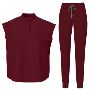 Plus Size Stretchy Women Medical Scrub Uniform Casual Summer Solid Color Thin Workwear For Doctor <b>Nurse</b> Beauty Salon Staff - Product Image 5