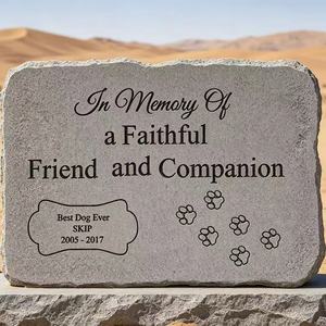 Lápida Duradera para Mascotas, Grabado Personalizado, Piedra Conmemorativa para <span class=keywords><strong>Animales</strong></span>, para <span class=keywords><strong>Cementerio</strong></span> de Mascotas - Product Image 6
