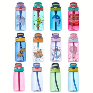 600ml BPA-Free PC <b>Plastic</b> Children's Water Cup with Cute Cartoon Strap Summer Promotional Gym Gift for Kids for Milk and Juice - Product Image 2