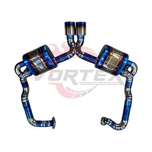 Échappement arrière à soupapes Vortex Ultralight Titanium pour Porsche Boxster Cayman 981 2.7 3.4 avec système de sorties de pot double central - Product Image 5