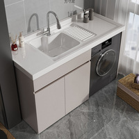 Lavabo buanderie piscine évier avec tambour à gravats armoire à linge compagnon salle de bain armoire combinaison