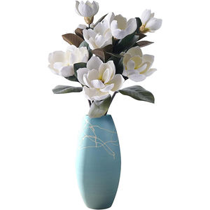 Flores de seda <span class=keywords><strong>Grandiflora</strong></span> de <span class=keywords><strong>Magnolia</strong></span> de 3 cabezas realistas de tacto suave para bodas románticas, graduación, decoraciones navideñas para el Día de la madre - Product Image 1