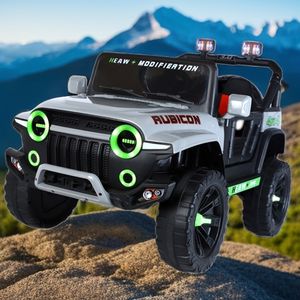 可充电电动儿童车，带发光二极管灯遥控器，适用于12岁儿童有趣的骑乘玩具 - Product Image 4