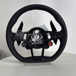 Volant noir personnalisé haut de gamme pour Audi <span class=keywords><strong>A3</strong></span> A4 A5 A6 A7 A8 C7 S8 R8 RS3 RS6 B8 B9 S7 <span class=keywords><strong>S</strong></span> <span class=keywords><strong>Line</strong></span> - Vente Flash - Product Image 3