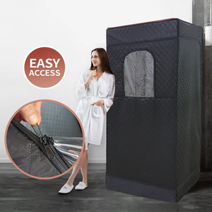 Tenda per Sauna a vapore portatile per una persona con sedia pieghevole e telecomando funzione vapore umido - Product Image 1