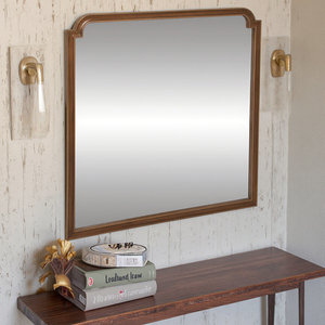 Mỹ phong cách retro Nâu rắn bằng gỗ đóng khung trang trí mộc mạc tường gương cho trang trí nội thất - Product Image 6