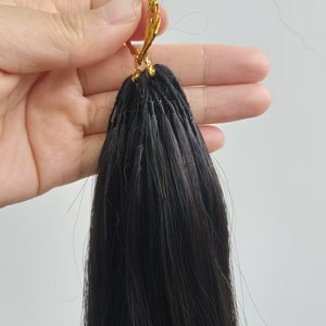 Extensiones de Cabello Remy Reutilizables de Ganchillo con Pluma, Estilo Kinky Liso, Puntas Súper Dobles, Estilos de Trenzado Bohemio ST - Product Image 4