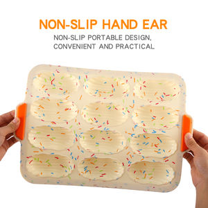 Moule à gâteau antiadhésif en Silicone, <span class=keywords><strong>de</strong></span> qualité alimentaire, cuisson du pain français, plateau à muffins, moule en madeline - Product Image 6