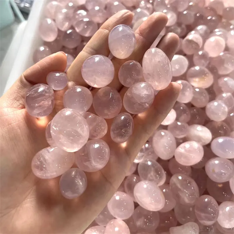 Pierre de gravier naturelle en gros, quartz clair, améthyste, cristaux de quartz rose, pierre dégringolée de guérison