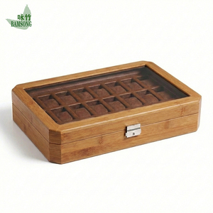 Caja de Almacenamiento de Relojes de Bambú de Alta Gama, Regalo Popular para Festivales, Gabinete de Almacenamiento de Gran Capacidad, Estuche de Exhibición y Colección de Relojes - Product Image 1