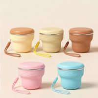Gobelet pliable en silicone avec logo personnalisé, 200 ml, bord en métal et design portable