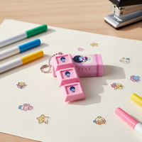 Porte-clés personnalisé avec logo, motif dessin animé, impression UV, pendentif barre de chocolat en acrylique, décompression PVC, cadeau personnalisé