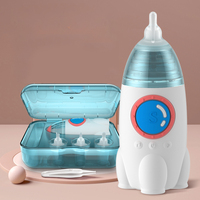 Aspirateur nasal électronique de haute qualité pour enfants, design fusée, en silicone, nettoyeur de nez pour bébé
