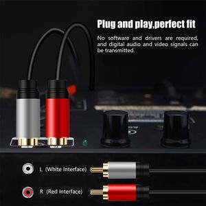 DAJIANG OEM Customized 2RCA to 2RCA Cable Gold-Plated <strong>2</strong> <strong>RCA</strong> Male to <strong>2</strong> <strong>RCA</strong> Male Stereo <strong>Audio</strong> Cable for Home Theater HDTV - Product Image 6