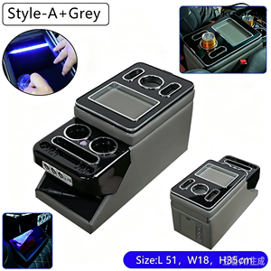 Caja de Almacenamiento para Consola Central de Auto <span class=keywords><strong>Vigo</strong></span>, Portavasos, Cargador Inalámbrico, para Vehículos Comerciales, MPV, Alphard, de Lujo, Venta al Por Mayor - Product Image 3