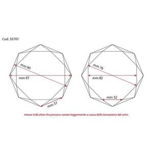 Faceted Glass Paperweight 90mm Diameter 190mm Height <b>Letter</b> <b>Holder</b> - Product Image 3
