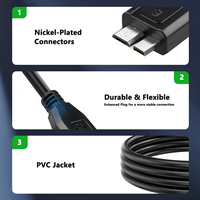 Câble Micro USB 3.0 de 1 m (3,3 pi) haute résistance, haute vitesse, USB 3.0 A vers Micro B avec gaine en PVC pour imprimante