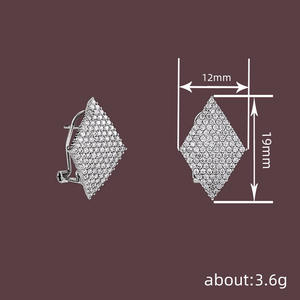 Orecchini in oro bianco con diamanti taglio principessa, colore D, naturali, certificati GIA, gioielli classici da sposa per donna - Product Image 6