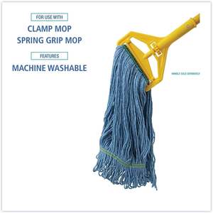 Tête de balai serpillère en coton/synthétique Super Loop bleu moyen pour Boardwalk BWK502BLNB - Product Image 6