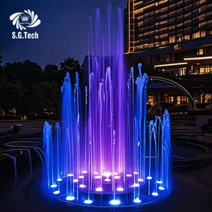 Water Crown SG-WSM Custom Small Commercial Stainless Steel Fountain LED <b>Lights</b> Durable Design for Outdoor Use for Gardens <b>Ponds</b> - Product Image 6