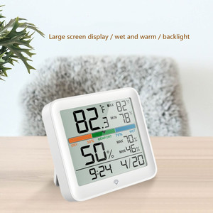 HEDAO-higrómetro de temperatura HD5275 con pantalla táctil a color, termómetro para dormitorio - Product Image 4