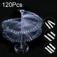 120 pièces ongles conseils présentoir bricolage ongles Gel vernis couleur carte spirale présentoir étagère pointe rotative Nail Art montrant étagère