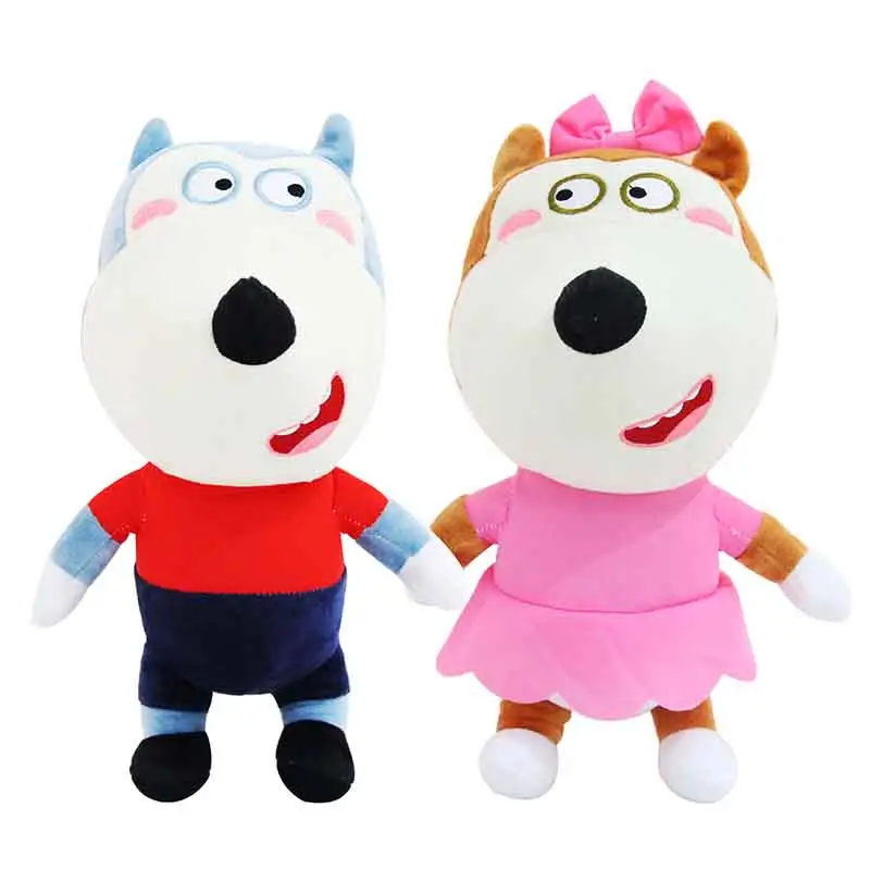 RTS 30cm कार्टून Wolfoo आलीशान खिलौने प्यारा भरवां पशु वुल्फ परिवार लुसी भरवां गुड़िया खिलौना उपहार लड़कों लड़कियों के लिए