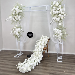 Faux fleurs et plantes camélia blanc réaliste et fleur de <span class=keywords><strong>gypsophile</strong></span> déco artificielle centres de table et décorations de table - Product Image 2