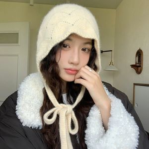 Balaclava en tricot pour <span class=keywords><strong>femme</strong></span>, <span class=keywords><strong>bonnet</strong></span> en tricot tendance automne-hiver, écharpe intégrée, tissu sport commun, <span class=keywords><strong>bonnet</strong></span> en crochet pour <span class=keywords><strong>femme</strong></span> - Product Image 5