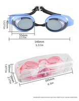 JW-YY46 369 Ensemble de lunettes de natation et bonnet de bain pour enfant en PC et silicone, étanche et anti-buée, avec vision claire pour les sports nautiques