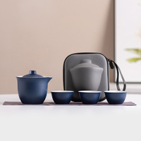 Ensemble de thé Gongfu de style chinois en porcelaine théière et tasse portables pour les cadeaux à la maison