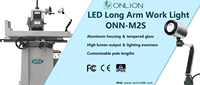 Lumière industrielle ONN-M2S, haute luminosité 800lm, angle de faisceau 30°, 24V/220V, LED étanche en aluminium, blanc froid, multicolore