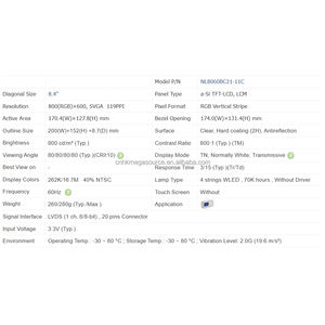 ¡Nuevo! Pantalla LCD de 8,4 pulgadas 800*600 de la nueva de la pantalla LCD de pulgadas del 1 al - Product Image 6