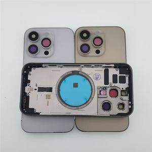 Cho 14 Pro trở lại Glass Bìa Bảng điều chỉnh với phí mô-đun nhà ở trường hợp thanh thiết kế bao gồm tất cả các phụ kiện kim loại + 100% thủy tinh ban đầu - Product Image 4