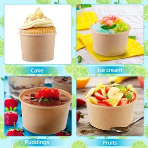 Personalización de Envases de Papel para Helado, Yogurt Congelado y Gelato en Múltiples Tamaños de 4oz a 32oz, con Tapa y Tapa de Domo - Product Image 3