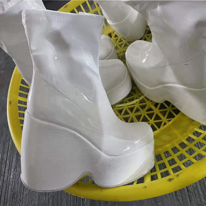 Chaussures à talons épais en cuir verni pour femmes, bottines à talons compensés, plateforme, grande taille 43, 2022 - Product Image 5