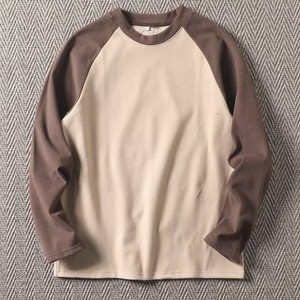 OEM Factory Men's Thermal <b>Long</b> <b>Sleeve</b> T-Shirt Trendy Winter <b>Base</b> <b>Layer</b> Color Block Cheap Plus Size T-Shirt - Product Image 4