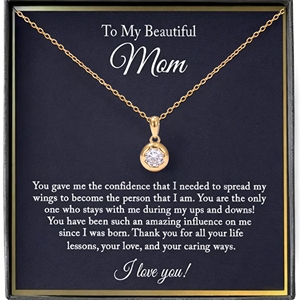 Collier « Aime-tu ta mère » en acier inoxydable pour femme, cadeau de Noël pour <span class=keywords><strong>maman</strong></span> de la part de sa fille - Product Image 2