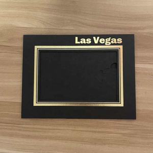 Marco de Fotos de Cartón Duro de Color Negro con Estampado Dorado de Lujo Ligero, Personalizable con Logotipo, Ajustable - Product Image 2