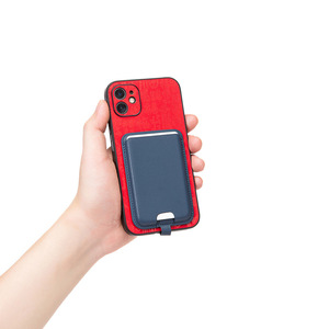 Cartera de Cuero PU de Alta Calidad, Tarjetero Antipérdida Magnético <span class=keywords><strong>con</strong></span> Cordón para Funda Magnética Universal para Teléfono iPhone - Product Image 3