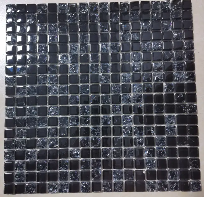 Piastrelle di mosaico in vetro misto blu moderno disegni quadrati creativi per la piscina piastrelle di mosaico in ceramica